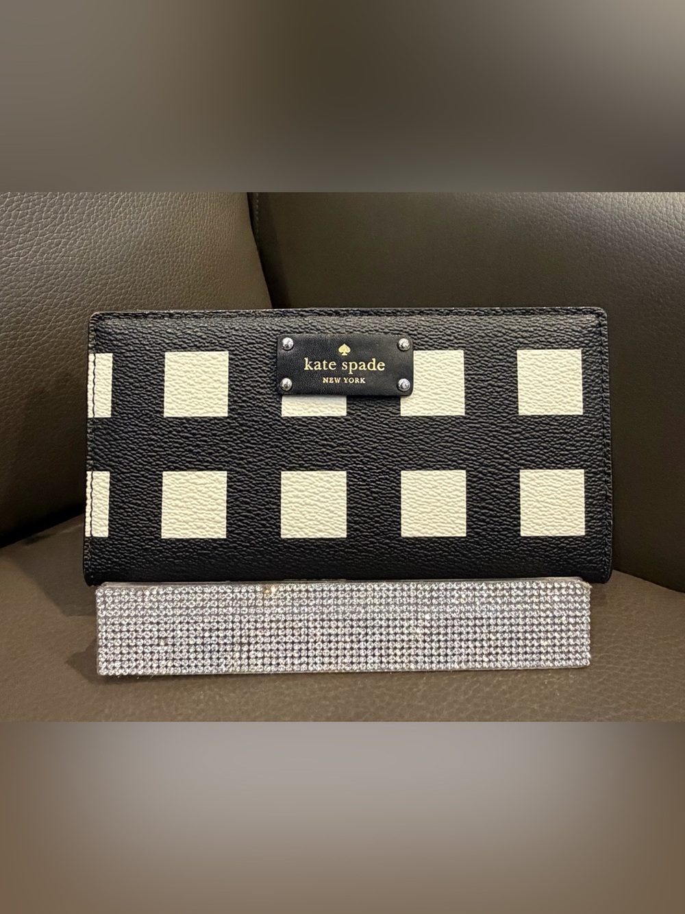 Kate Spade Grove Street Pop Art Check Stacy Bifold Wallet
